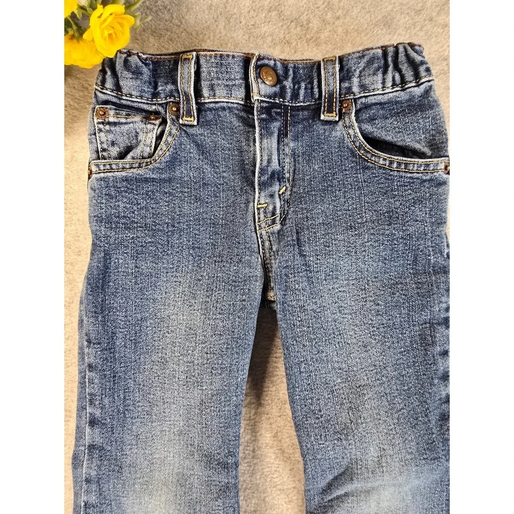 Y2K Levi Strauss Signature Girls 5 Regular Flare Jeans Blue Denim Stretch